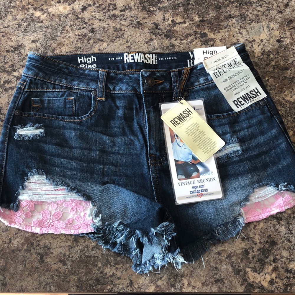 Rewash Hi Rise Shorts Size 7 NWT